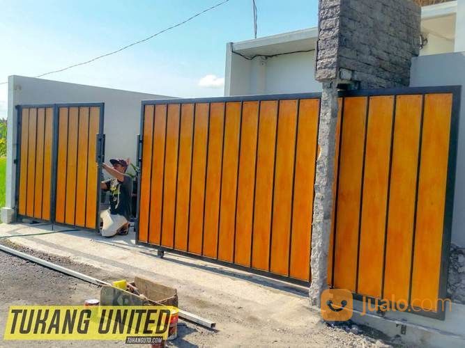 Pintu Gerbang Kalsiplank Motif Kayu Murah Di Bali