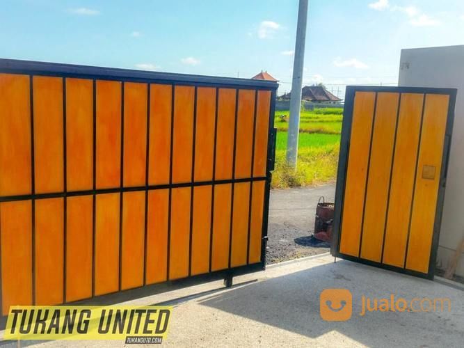 Pintu Gerbang Kalsiplank Motif Kayu Murah Di Bali