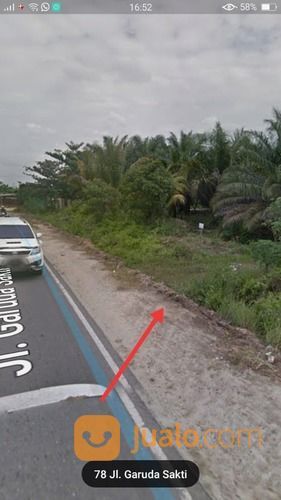 Tanah Pinggir Jalan Garuda Sakti Km 10