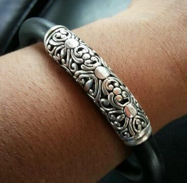 Gelang Perak Bakar Bali Plat Silver Ukiran Bali