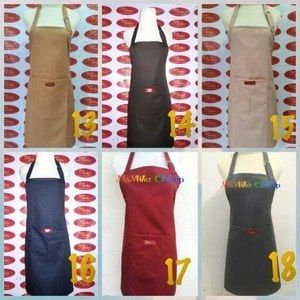 Celemek Apron Polos Bahan Drill