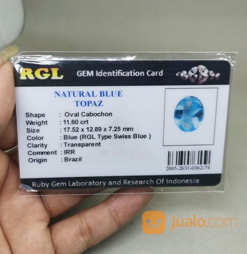 Batu Akik Kecubung Biru Laut Topaz Bermemo Ring Perakk