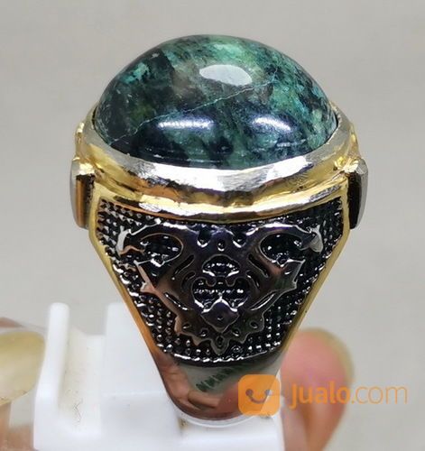 Batu Akik Badar Besi Hitam Hijau Asli Kode 2091a