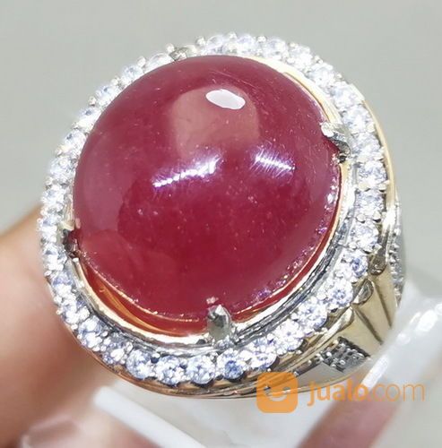Cincin Permata Rubi Delima Merah Darah Merpati Asli Kode 2048