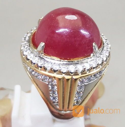 Cincin Permata Rubi Delima Merah Darah Merpati Asli Kode 2048