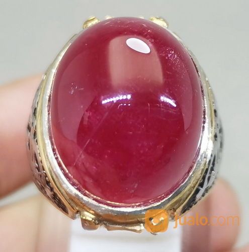Batu Akik Rubi Merah Delima Size Besar Asli Kode 2038