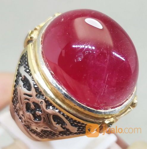 Batu Akik Rubi Merah Delima Size Besar Asli Kode 2038