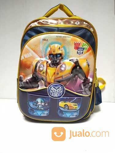 Tas Impor Quality Ransel Emboss Anak 3D Robot Karakter