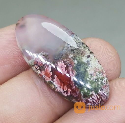 Batu Badar Lumut Hijau Merah Trenggalek Asli