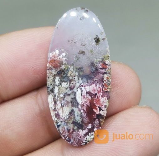 Batu Badar Lumut Hijau Merah Trenggalek Asli