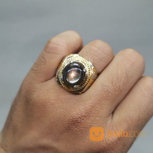 Batu Black Safir Star Bangsing Bagus Asli