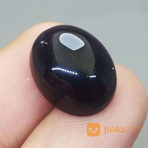 Batu Akik Kecubung Wulung Hitam Tembus Ungu Asli