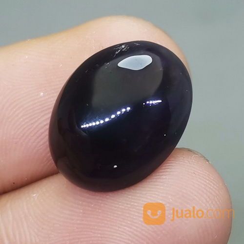 Batu Akik Kecubung Wulung Hitam Tembus Ungu Asli