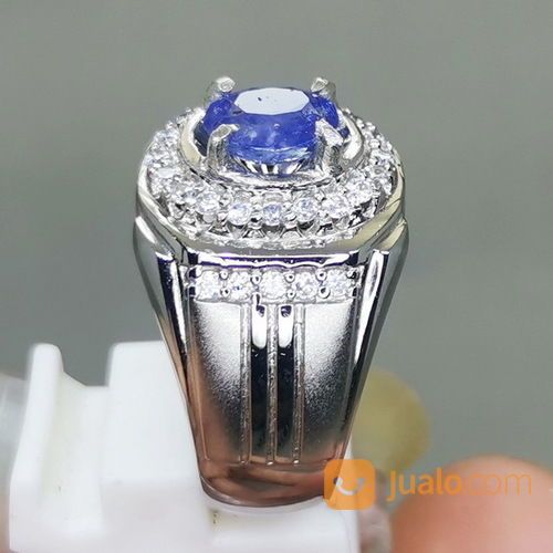 Cincin Batu Akik Blue Safir Srilangka Ceylon Asli