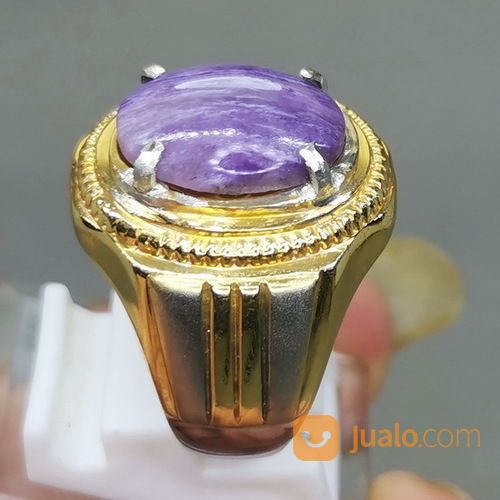 Batu Akik Bulu Macan Ungu Charoite Asli