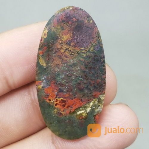 Batu Akik Pancawarna Lumut Trenggalek Asli