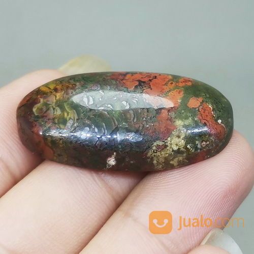 Batu Akik Pancawarna Lumut Trenggalek Asli