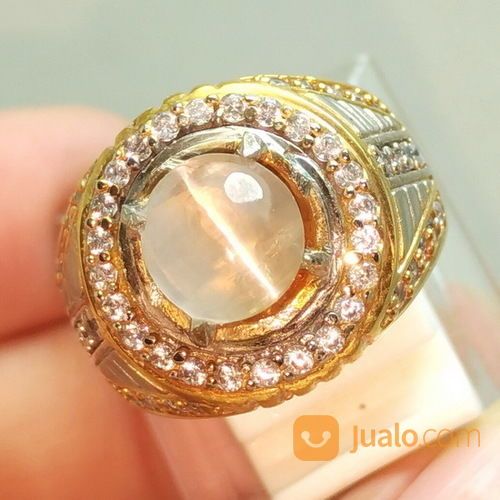 Cincin Batu Akik Mata Kucing Silimanite Cat Eye Ceylon Asli