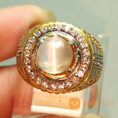 Cincin Batu Akik Mata Kucing Silimanite Cat Eye Ceylon Asli