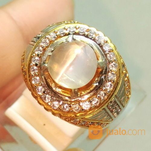 Cincin Batu Akik Mata Kucing Silimanite Cat Eye Ceylon Asli