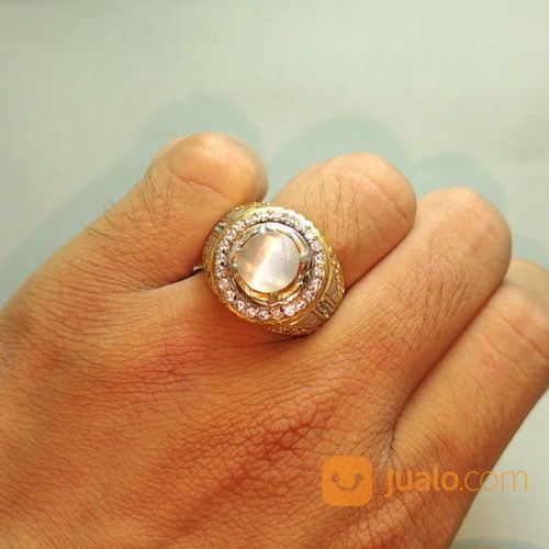 Cincin Batu Akik Mata Kucing Silimanite Cat Eye Ceylon Asli