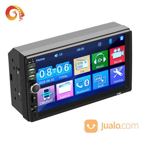 In Car Player Multimedia System 7018B Double Din 7inch Touchscreen Bluetooth