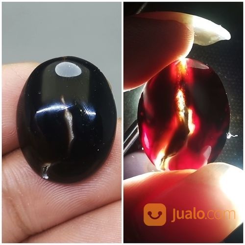 Batu Combong Yaman Wulung Combong Hitam Sinar Merah Asli Kode 1927