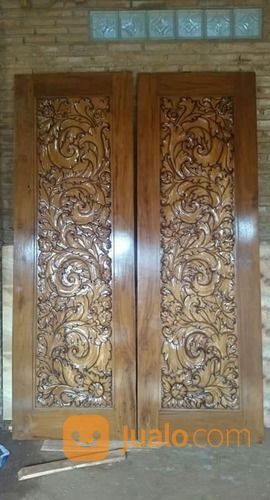 Pintu Jati Ukir Dan Minimalis