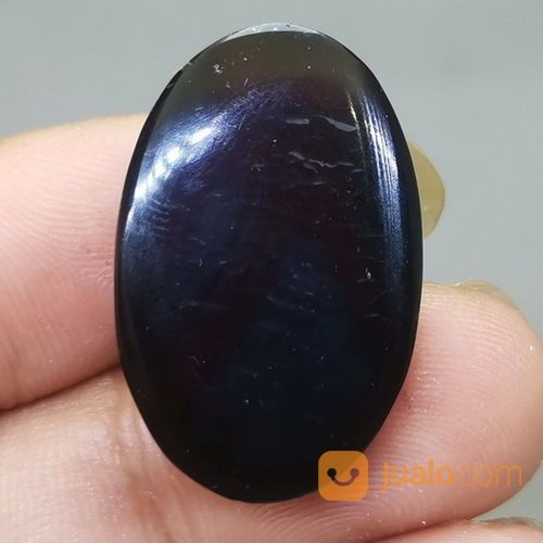 Batu Akik Yaman Wulung Hitam Sinar Merah Asli