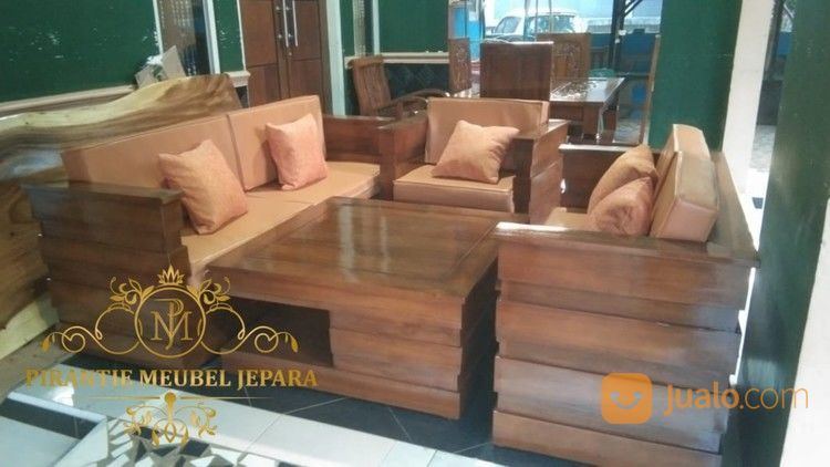 Sofa Tamu Box Jati Minimalis