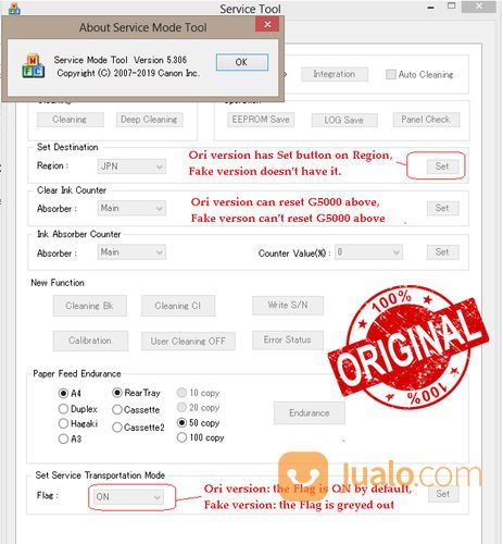Canon Service Tool V5306 / Canon ST5306 ORIGINAL NOT FAKE VERSION