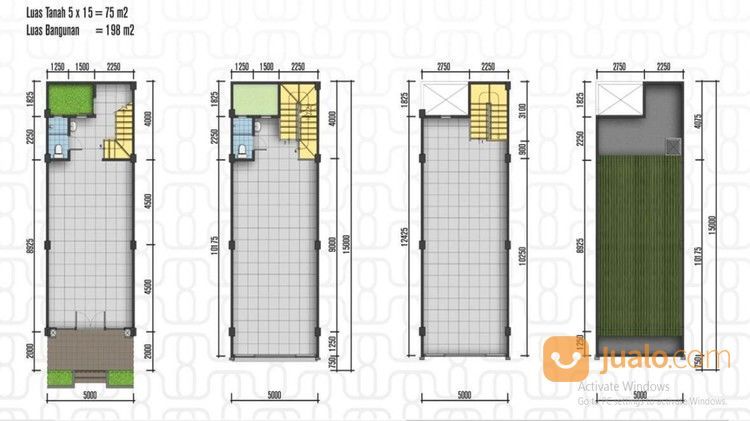 Ruko 3 Lt Di TERRACE 8 SUVARNA SUTERA.LT 5x15. Strategis.