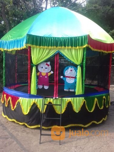 Trampolin Odong 2 Wahana Mainan Anak Siap Kirim