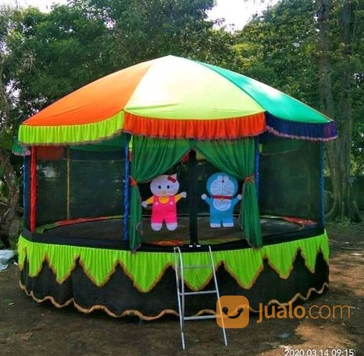 Trampolin Odong 2 Wahana Mainan Anak Siap Kirim