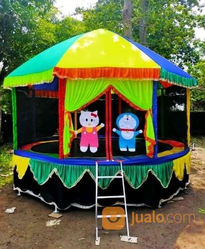 Trampolin Odong 2 Wahana Mainan Anak Siap Kirim