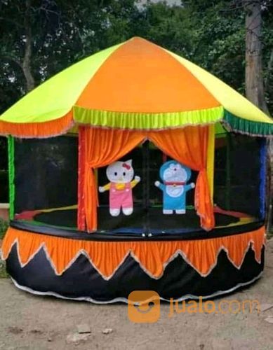Trampolin Odong 2 Wahana Mainan Anak Siap Kirim