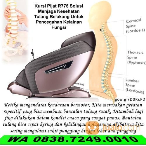 Kursi Pijat Rovos Type R 775 W Untuk Terapi Keluhan Tulang Belakang
