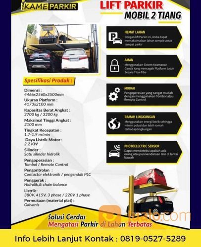 HIDROLIK LIFT PARKIR MOBIL 2 TIANG