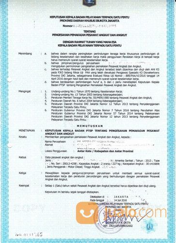 Izin Silo Riksa Uji Forklift Dan Pesawat Angkat Angkut Lainnya