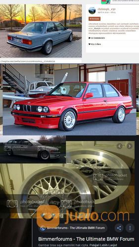 Velg Mobil BMW Ronal ACT BBS LS Original GERMANY Rare Black Diamond Klasik