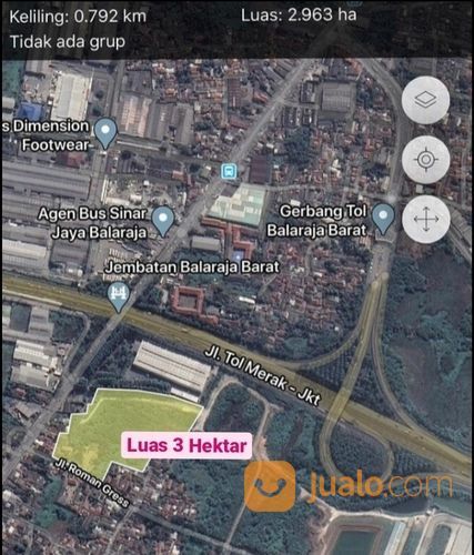 Tanah Balaraja 3 Hektar Zona Industri Kab Tangerang Banten