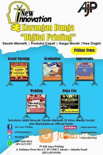 Karangan Bunga Digital Printing Duka Cita 021 2x2m
