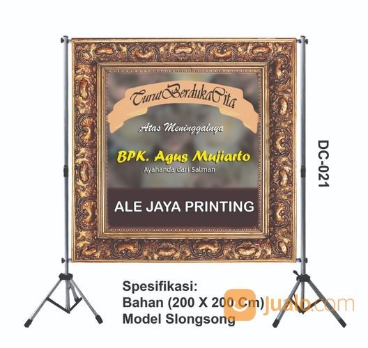 Karangan Bunga Digital Printing Duka Cita 021 2x2m