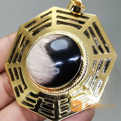 Cincin Batu Akik Galih Kelor Ying Yang Patkwa Antik