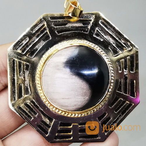 Cincin Batu Akik Galih Kelor Ying Yang Patkwa Antik