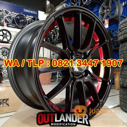 TOKO VELG MOBIL WONOGIRI RADY VELG TIPE MIMOSA 1129 HSR R15X7 H4x100 ET40 MB/RED
