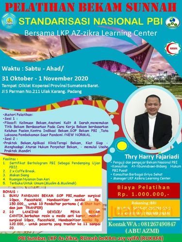 Bekam, Pelatihan Bekam PBI, Bekam Kepala