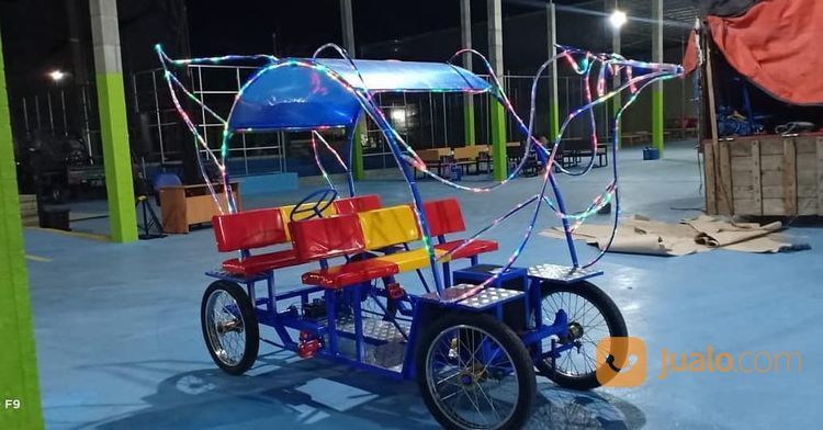 Becak Cinta Wahana Odong Odong Full Lampu LED Cantik