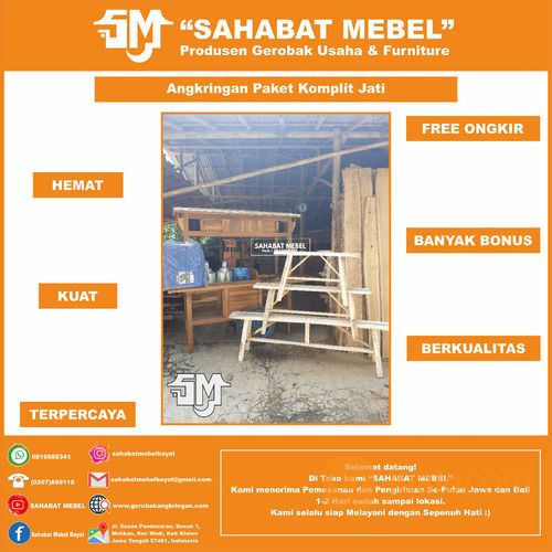 Rombong Angkringan / Gerobak Angkringan Paket Komplit TERMURAH