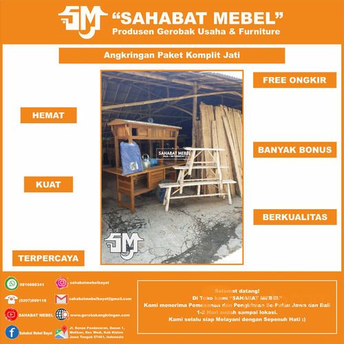 Rombong Angkringan / Gerobak Angkringan Paket Komplit TERMURAH